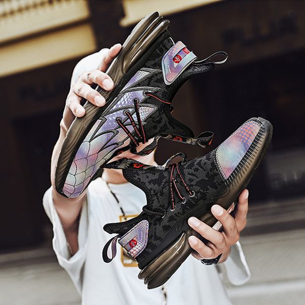 fashion personality sports flying woven mesh men shoes breathable comfortable lace-up wild tide shoes outdoor sports designer men sneakers, Black
fashion personality sports flying woven mesh men shoes breathable comfortable lace-up wild tide shoes outdoor sports designer men sneakers, Black