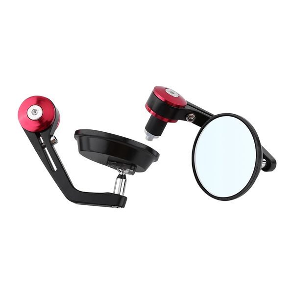 

1 pair anti-glare round handlebar bar end rear view mirrors side mirror universal for motorcycle with 7/8" standard handlebars
