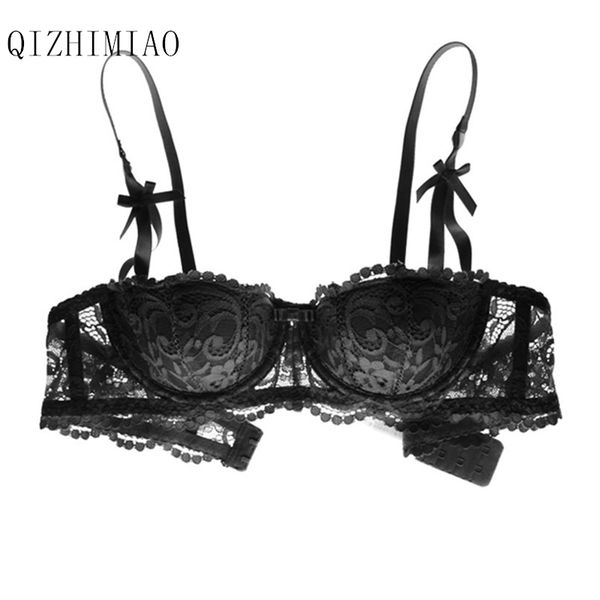 qizhimiao new design lace comfortable bra half a cup thin cotton women bras, Red;black
qizhimiao new design lace comfortable bra half a cup thin cotton women bras, Red;black