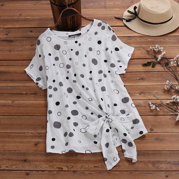 2020 zanzea women's irregular blouse vintage printed tee shirt polka dot sleeve blusas plus size female summer casual tunic, White
2020 zanzea women's irregular blouse vintage printed tee shirt polka dot sleeve blusas plus size female summer casual tunic, White