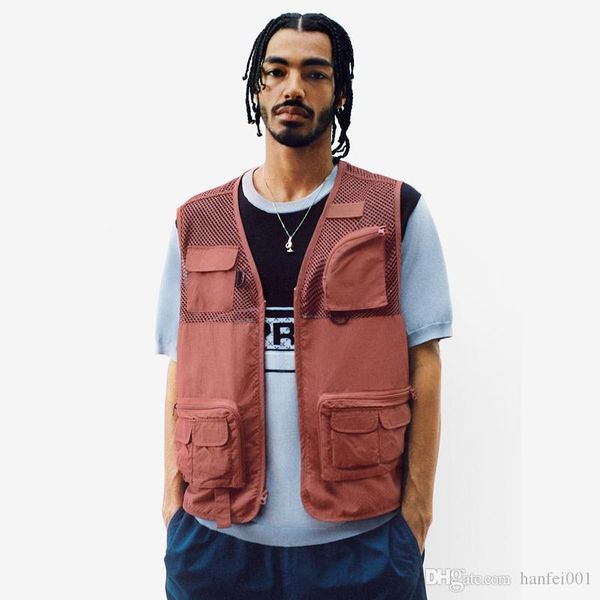 18ss mesh cargo vest box logo vests fashion outerwear men women couple tooling vest hflsjk149, Black;white
18ss mesh cargo vest box logo vests fashion outerwear men women couple tooling vest hflsjk149, Black;white