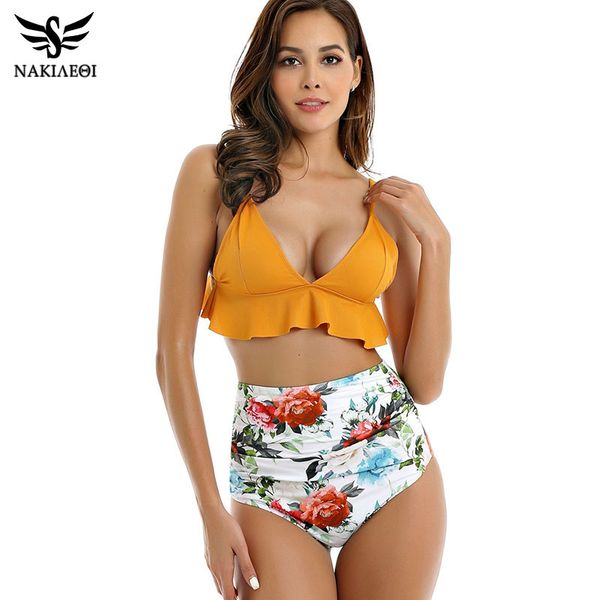 nakiaeoi 2019 print high waist swimsuit women bikini push up swimwear vintage retro bandage bikini set beach bathing suits
nakiaeoi 2019 print high waist swimsuit women bikini push up swimwear vintage retro bandage bikini set beach bathing suits