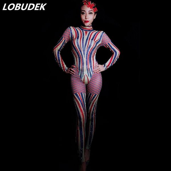 sparkly colorful stripe rhinestones jumpsuit mesh crystals bodysuit bar party female singer show stage outfit dance performance costume, Black;white
sparkly colorful stripe rhinestones jumpsuit mesh crystals bodysuit bar party female singer show stage outfit dance performance costume, Black;white