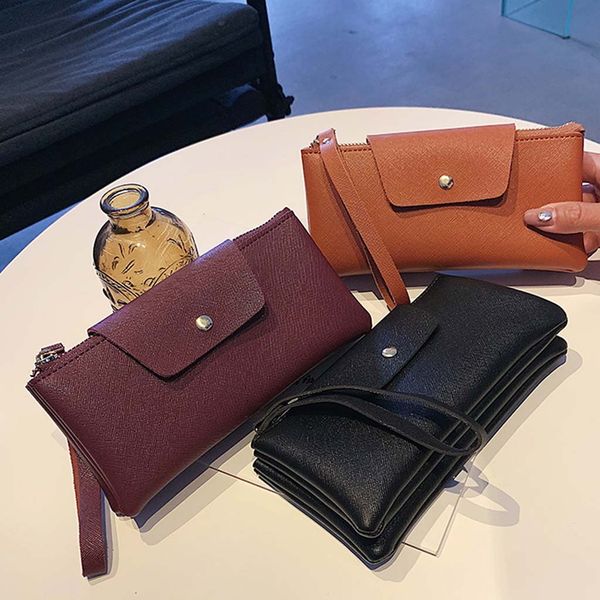 coneed 2019 new women's fashion simple solid color clutch zipper mobile phone bag classic july 8 p35
coneed 2019 new women's fashion simple solid color clutch zipper mobile phone bag classic july 8 p35