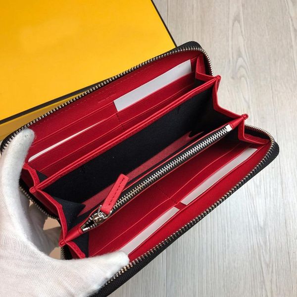 2019 new fashion mens brand designer zipper wallet purses leather long wallet luxury folder womens money bags, Red;black
2019 new fashion mens brand designer zipper wallet purses leather long wallet luxury folder womens money bags, Red;black