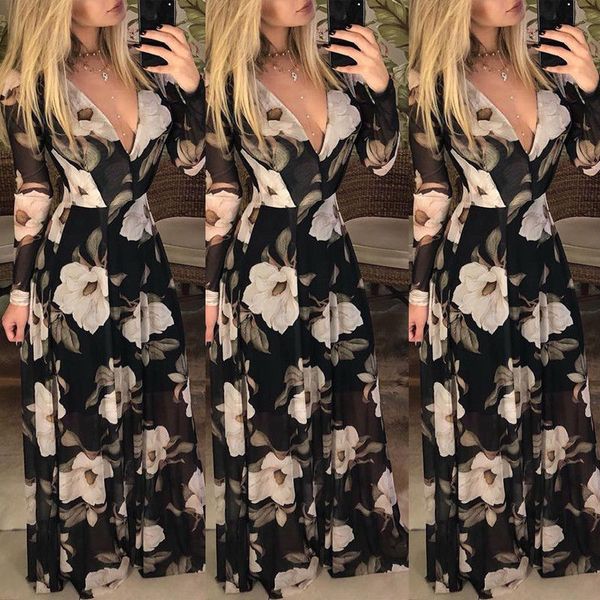 hirigin maxi dress 2018 new womens blumen lange kleid langarm abend party sommer strand sommerkleid female dresses, Black;gray
hirigin maxi dress 2018 new womens blumen lange kleid langarm abend party sommer strand sommerkleid female dresses, Black;gray