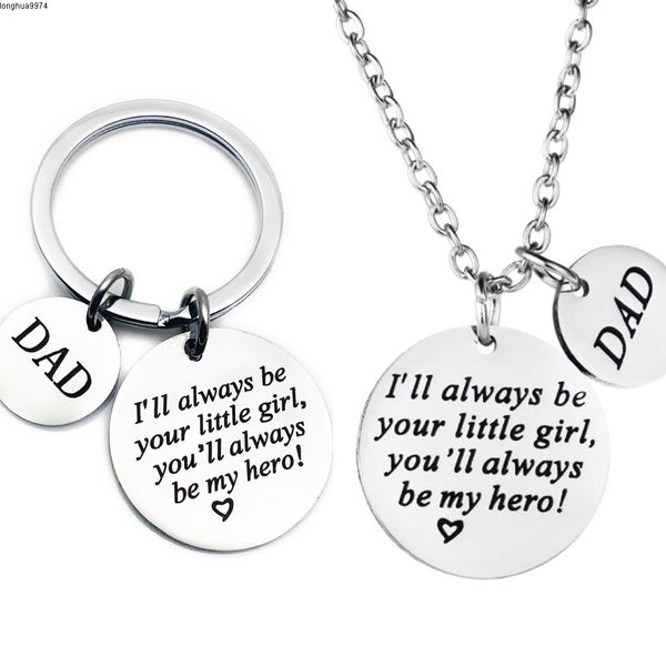 little always be your dad i'll girl necklace key chain letter father daughter pendants chain for father's day thanksgiving day, Silver
little always be your dad i'll girl necklace key chain letter father daughter pendants chain for father's day thanksgiving day, Silver