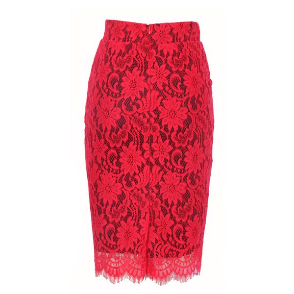 women spring summer red party floral embroidery lace pencil skirt office ladies high waist knee length vintage midi skirts, Black
women spring summer red party floral embroidery lace pencil skirt office ladies high waist knee length vintage midi skirts, Black