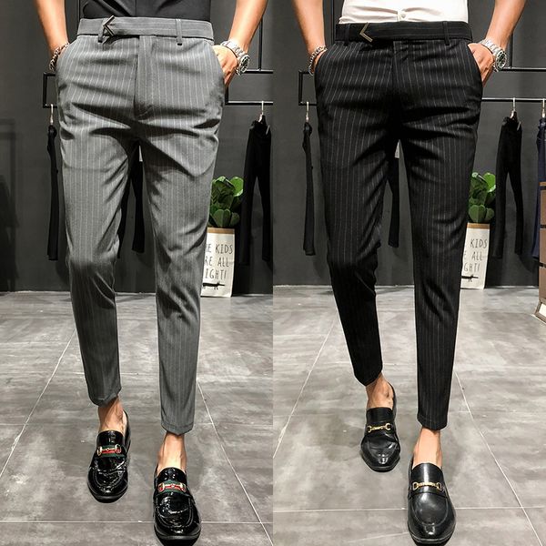 2019new style fashion male autumn stripe business trousers/men's pure cotton leisure suit pants clothing size 28-36, White;black
2019new style fashion male autumn stripe business trousers/men's pure cotton leisure suit pants clothing size 28-36, White;black