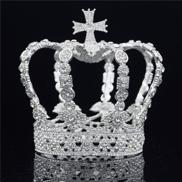 vintage headdress cross crown baroque bridal wedding crown royal king tiaras and crowns performance hair jewelry, Golden;white
vintage headdress cross crown baroque bridal wedding crown royal king tiaras and crowns performance hair jewelry, Golden;white