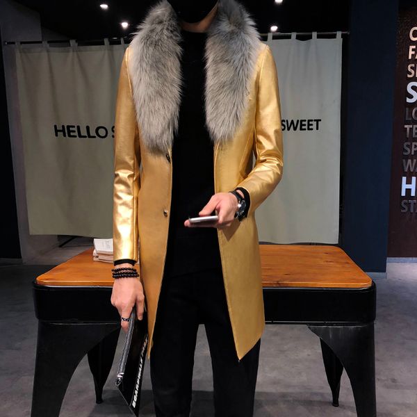 uyuk2019 autumn winter new fashion trend hip hop temperament motorcycle wind long hair collar slim man leather coat hombre, Black
uyuk2019 autumn winter new fashion trend hip hop temperament motorcycle wind long hair collar slim man leather coat hombre, Black