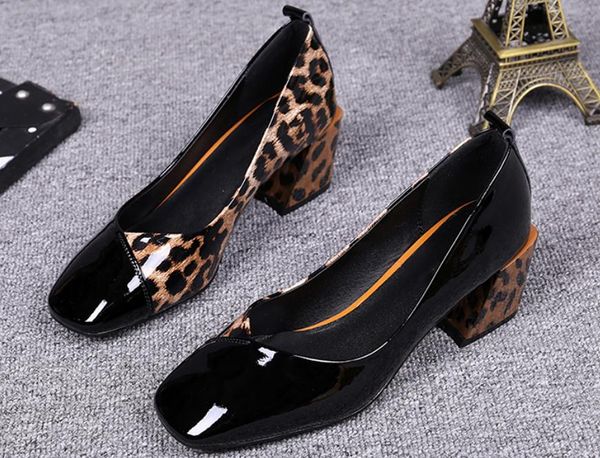 2019 women's shoes in spring and autumn with new style middle heel coarse heel square head @2605, Black
2019 women's shoes in spring and autumn with new style middle heel coarse heel square head @2605, Black