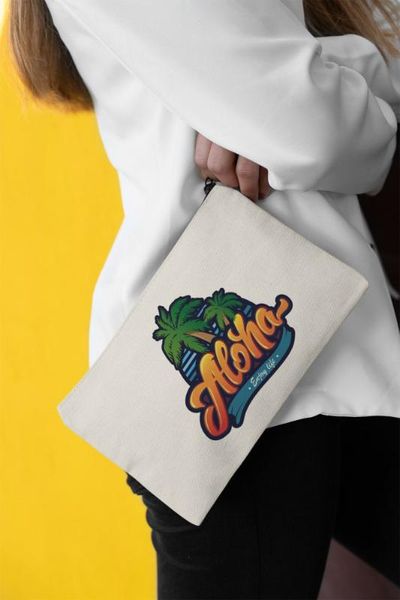 angemiel clutch aloha enjoy life holiday island portfolio hand makeup bag, Silver
angemiel clutch aloha enjoy life holiday island portfolio hand makeup bag, Silver