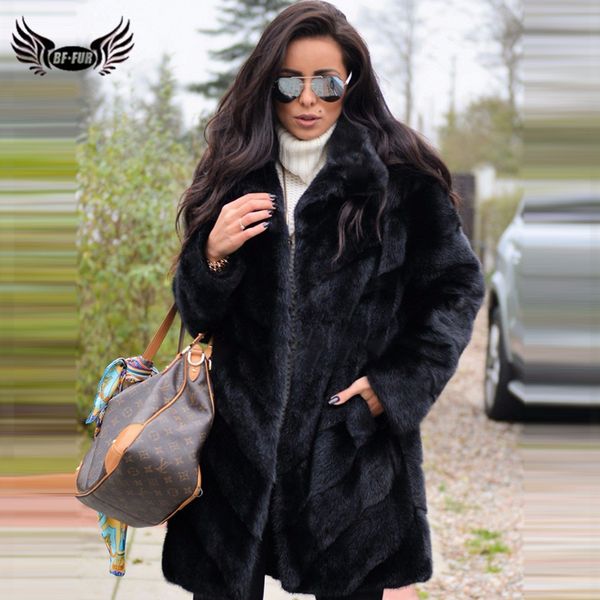 bffur 2019 women's real coat full pelt genuine coats with pocket winter natural fur women luxurious jacket, Black
bffur 2019 women's real coat full pelt genuine coats with pocket winter natural fur women luxurious jacket, Black