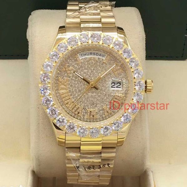 stainless steel automatic mechanical diamond watch date president 2813 luxury mens watches montre de luxe, Slivery;brown
stainless steel automatic mechanical diamond watch date president 2813 luxury mens watches montre de luxe, Slivery;brown