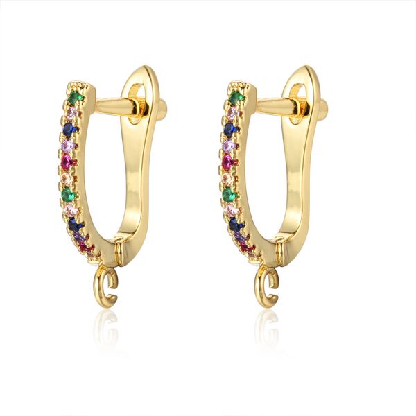 100% real micro pave colorful cz clip earrings bail for women wholesale gold filled, Silver
100% real micro pave colorful cz clip earrings bail for women wholesale gold filled, Silver