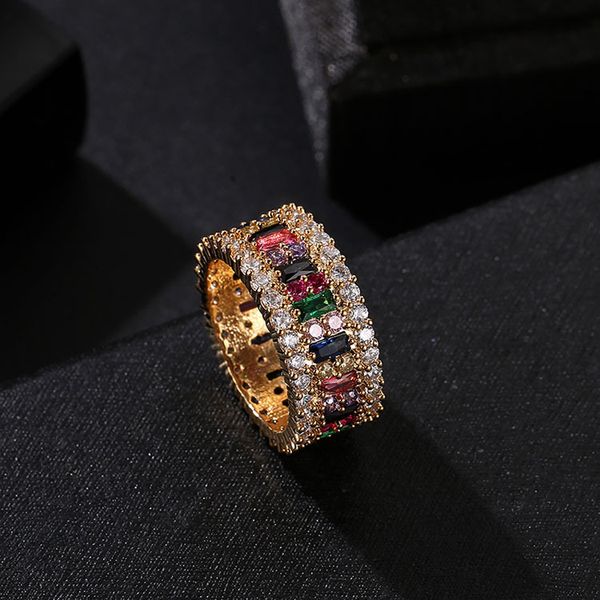 fashion ring women 6-9 gold plated rainbow rings micro paved 7 colors flower wedding jewelry women gift, Silver
fashion ring women 6-9 gold plated rainbow rings micro paved 7 colors flower wedding jewelry women gift, Silver