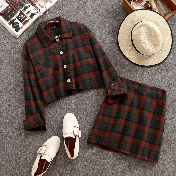 2020 autumn fashion women long sleeves plaid shirts + thin skirts 2 pcs sets female suits a1985, White
2020 autumn fashion women long sleeves plaid shirts + thin skirts 2 pcs sets female suits a1985, White