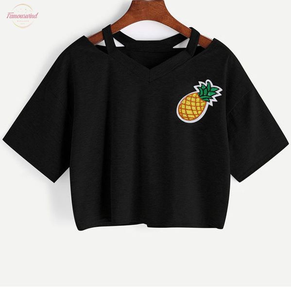 summer t shirt women casual pineapple printed short sleeve crop super quality tshirts cotton women, White
summer t shirt women casual pineapple printed short sleeve crop super quality tshirts cotton women, White