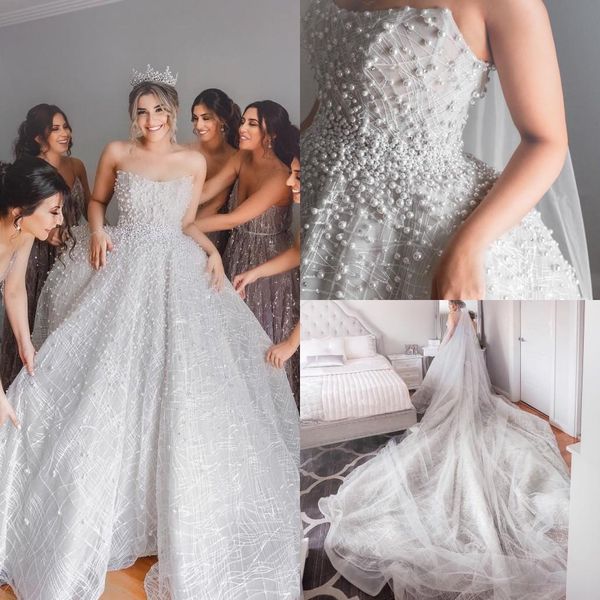 роскошные pearls урожай свадебные платья без бретелек часовня поезд sequined плюс размер свадебные платья свадебные сшитое свадебные платья, White
роскошные pearls урожай свадебные платья без бретелек часовня поезд sequined плюс размер свадебные платья свадебные сшитое свадебные платья, White