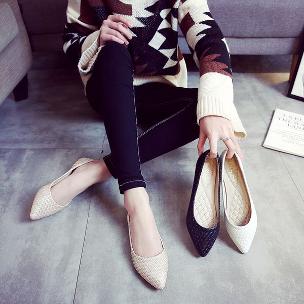 plus size flats shoes women shallow slip on loafers pointed toe ballet flat soft comfortable slides fashion zapatos mujer, Black
plus size flats shoes women shallow slip on loafers pointed toe ballet flat soft comfortable slides fashion zapatos mujer, Black