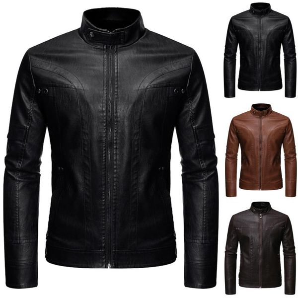 chaqueta hombre nice style fashion pure color leather jacket classic autumn winter warm comfortable coat mens jacket, Black
chaqueta hombre nice style fashion pure color leather jacket classic autumn winter warm comfortable coat mens jacket, Black