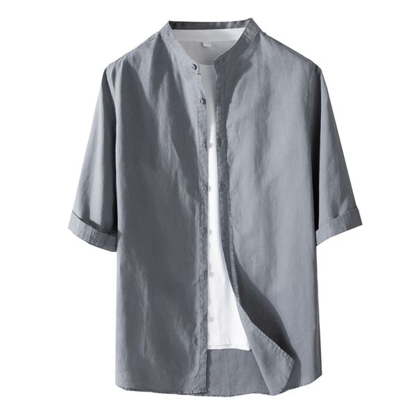 5xl plus size men shirt linen stand collar half sleeve shirts for men fashion casual shirt brand solid comfortable shirts, White;black
5xl plus size men shirt linen stand collar half sleeve shirts for men fashion casual shirt brand solid comfortable shirts, White;black