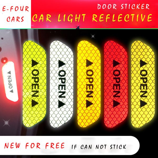 e-four car light reflective strip door open sign 3m diamond sticker night sight warming 4pcs prisms shine car protect accessory
e-four car light reflective strip door open sign 3m diamond sticker night sight warming 4pcs prisms shine car protect accessory