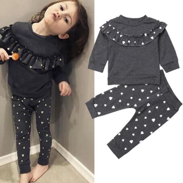 autumn cute toddler kids baby girls clothes 2pcs long sleeve ruffles heart print pullover +pants outfit 0-4y, White
autumn cute toddler kids baby girls clothes 2pcs long sleeve ruffles heart print pullover +pants outfit 0-4y, White