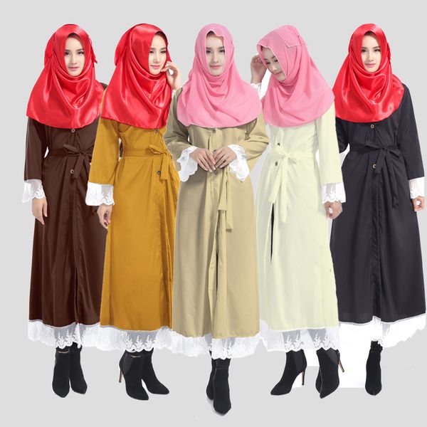 women lace patchwork front open robe belted cardigan long sleeve maxi dress eid ramadan kaftan gown islamic muslim abaya jubah, Red
women lace patchwork front open robe belted cardigan long sleeve maxi dress eid ramadan kaftan gown islamic muslim abaya jubah, Red