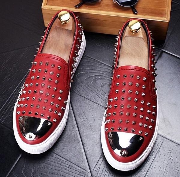 european youth punk rivet men shoes slip on casual shoes pu leather designer men board prom party zapatos hombre, Black
european youth punk rivet men shoes slip on casual shoes pu leather designer men board prom party zapatos hombre, Black