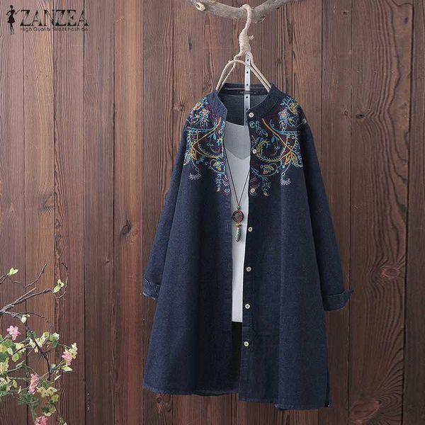 zanzea women vintage embroidery blouse denim blue shirt autumn long sleeve blusas femininas tunic plus size casual blouses, White
zanzea women vintage embroidery blouse denim blue shirt autumn long sleeve blusas femininas tunic plus size casual blouses, White