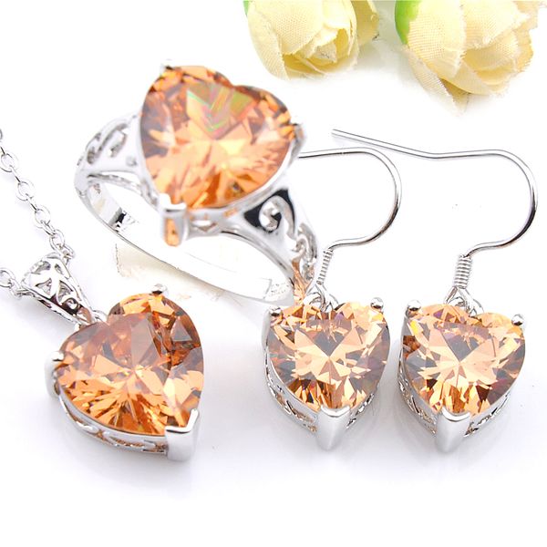 luckyshine heart-shaped yellow quartz silver necklace crystal zircon pendants earrings rings wedding jewelry set shippings, Slivery;golden
luckyshine heart-shaped yellow quartz silver necklace crystal zircon pendants earrings rings wedding jewelry set shippings, Slivery;golden
