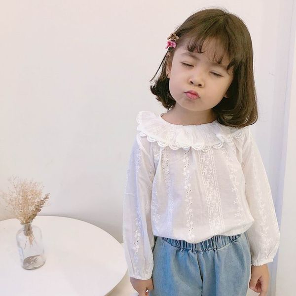 white baby girl shirt 2020 new style falbala long sleeve sweet blouse baby clothes e5870, White;black
white baby girl shirt 2020 new style falbala long sleeve sweet blouse baby clothes e5870, White;black