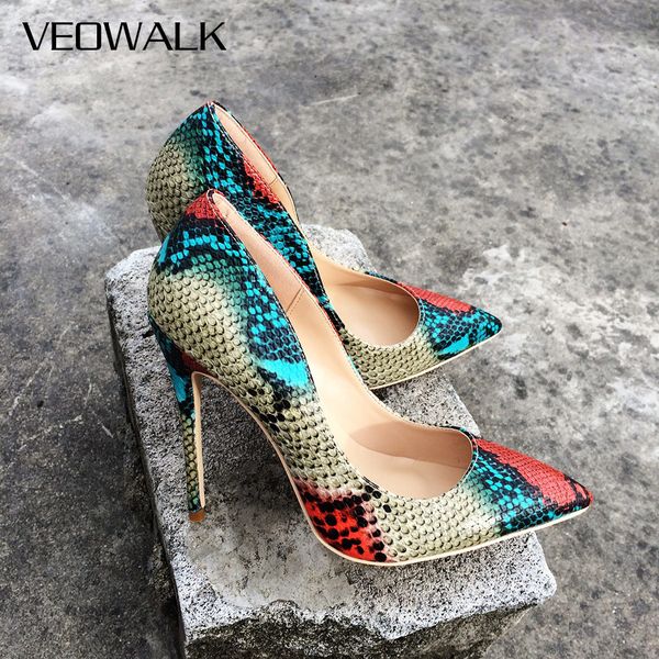 veowalk змея patern 12/ / 8 см женские экстремальные высокие каблуки сексуальные острым носом дамы шпильках насосы партии свадебные туфли, Black
veowalk змея patern 12/ / 8 см женские экстремальные высокие каблуки сексуальные острым носом дамы шпильках насосы партии свадебные туфли, Black
