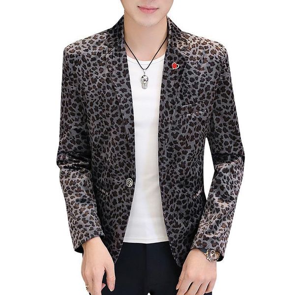 men's suits & blazers one button mens slim fit leopard skin printed blazer suit jacket casual plus size 3xl male coat streetwear xxxl, White;black
men's suits & blazers one button mens slim fit leopard skin printed blazer suit jacket casual plus size 3xl male coat streetwear xxxl, White;black