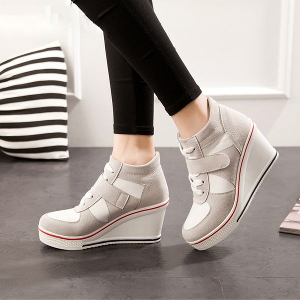 women wedges mesh shoes high pumps women casual shoes hook loop female height increasing platform heels women canvas shoes, Black;white
women wedges mesh shoes high pumps women casual shoes hook loop female height increasing platform heels women canvas shoes, Black;white
