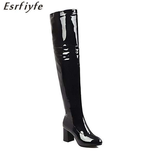 esrfiyfe 2020 new winter woman rubber boots high heel over the knee boots patent leather zip ladies party dress shoes, Black
esrfiyfe 2020 new winter woman rubber boots high heel over the knee boots patent leather zip ladies party dress shoes, Black