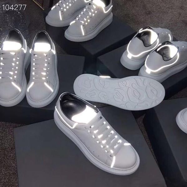 designer shoes fashion luxury leather sneakers for men women 3m reflective white platform shoes height increasing jogging walk, Black
designer shoes fashion luxury leather sneakers for men women 3m reflective white platform shoes height increasing jogging walk, Black