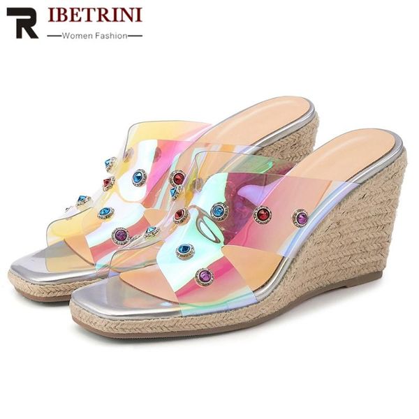 ribetrini new colorful pvc beading platform shoes women fashion high wedges slippers summer slip-on heeled slides, Black
ribetrini new colorful pvc beading platform shoes women fashion high wedges slippers summer slip-on heeled slides, Black