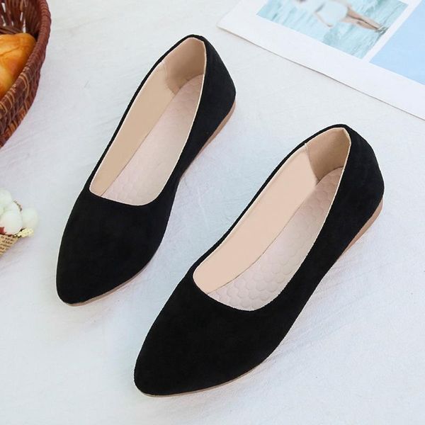 women's flats fashion women's pointed toe foot suede shoes solid color work single shoes pea chaussures femme zapatos, Black
women's flats fashion women's pointed toe foot suede shoes solid color work single shoes pea chaussures femme zapatos, Black