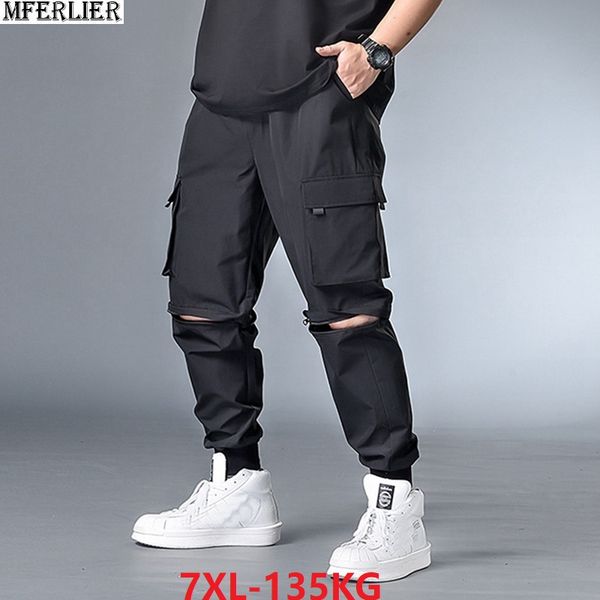 plus size 6xl 7xl cargo pants for men summer pockets korea safari style pencil pants oversize elastic removable zipper 50, Black
plus size 6xl 7xl cargo pants for men summer pockets korea safari style pencil pants oversize elastic removable zipper 50, Black