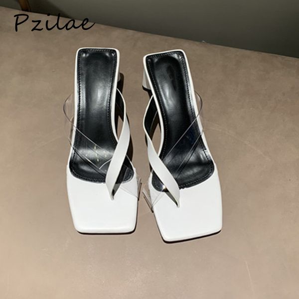 pzilae 2020 women summer slippers square toe vacation flip flops ladies shoes ladies pvc strap high heel slides female shoes, Black
pzilae 2020 women summer slippers square toe vacation flip flops ladies shoes ladies pvc strap high heel slides female shoes, Black