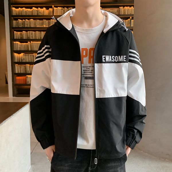 trendy men's hooded jackets fashion patchwork male coats m-3xl black blue yellow red men's jackets coats, Black;brown 
trendy men's hooded jackets fashion patchwork male coats m-3xl black blue yellow red men's jackets coats, Black;brown