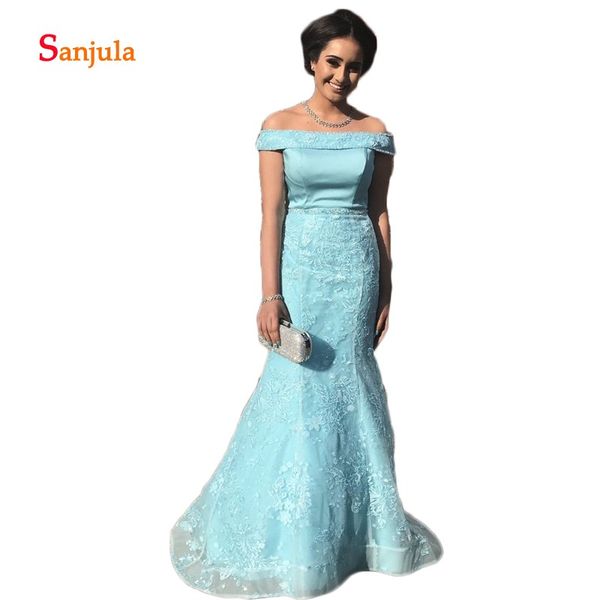boat neck mermaid prom dresses blue satin off the shoulder lace appliques beaded elegant dinner formal dress vestido baile d1097, White;black
boat neck mermaid prom dresses blue satin off the shoulder lace appliques beaded elegant dinner formal dress vestido baile d1097, White;black