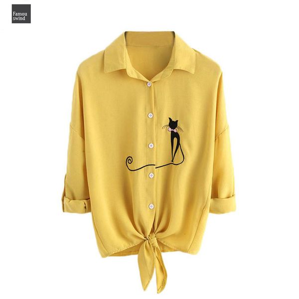 женская мода рубашки с длинным рукавом осени передней крышка рукав tie вышитый мундир cat tops сыпучего turn down воротник chemise femme, White
женская мода рубашки с длинным рукавом осени передней крышка рукав tie вышитый мундир cat tops сыпучего turn down воротник chemise femme, White
