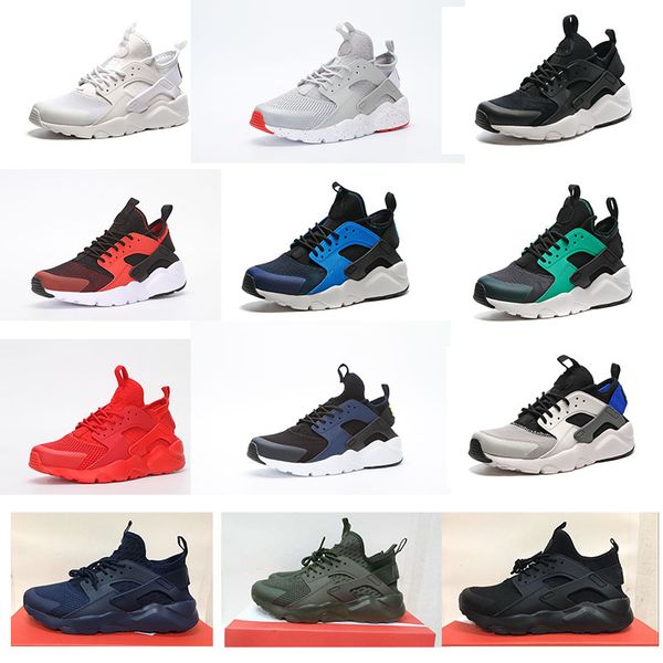 2018 rose gold classical triple white black gold men women huarache shoes