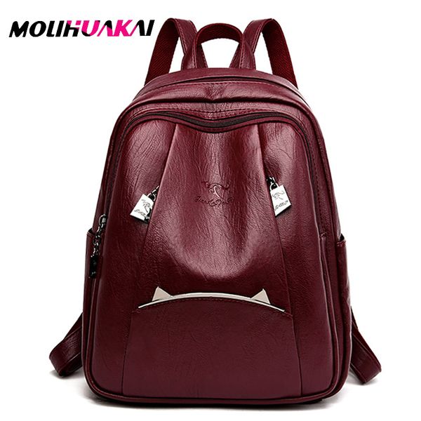 women leather backpacks 2019 backpack for girls preppy school bag for girls mochilas ladies bagpack vintage pack
women leather backpacks 2019 backpack for girls preppy school bag for girls mochilas ladies bagpack vintage pack