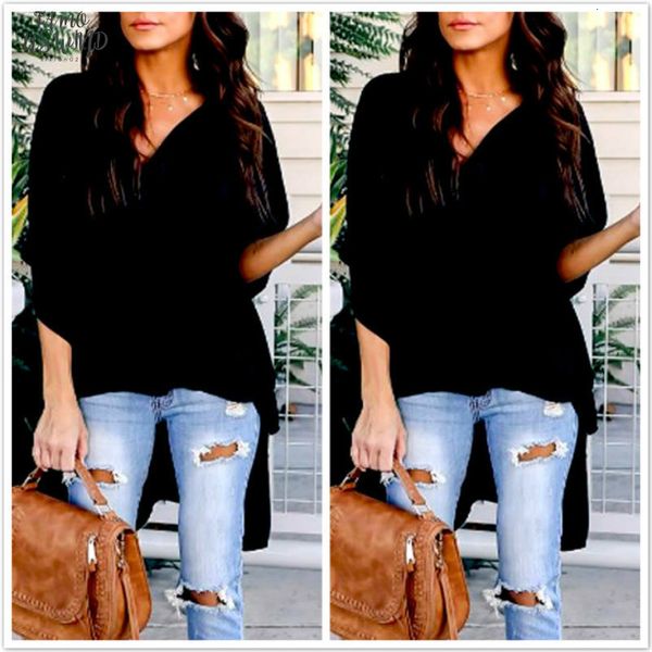women chiffon shirts horn sleeve long after solid the pendulum solid color tee shirt long sleeve t shirts casual v neck, White
women chiffon shirts horn sleeve long after solid the pendulum solid color tee shirt long sleeve t shirts casual v neck, White