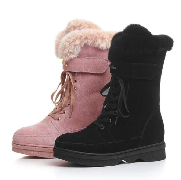 women shoes woman boots snow boots mid-calf fashion 2019 winter cow fur thick flat flat comfortable snow, Black
women shoes woman boots snow boots mid-calf fashion 2019 winter cow fur thick flat flat comfortable snow, Black